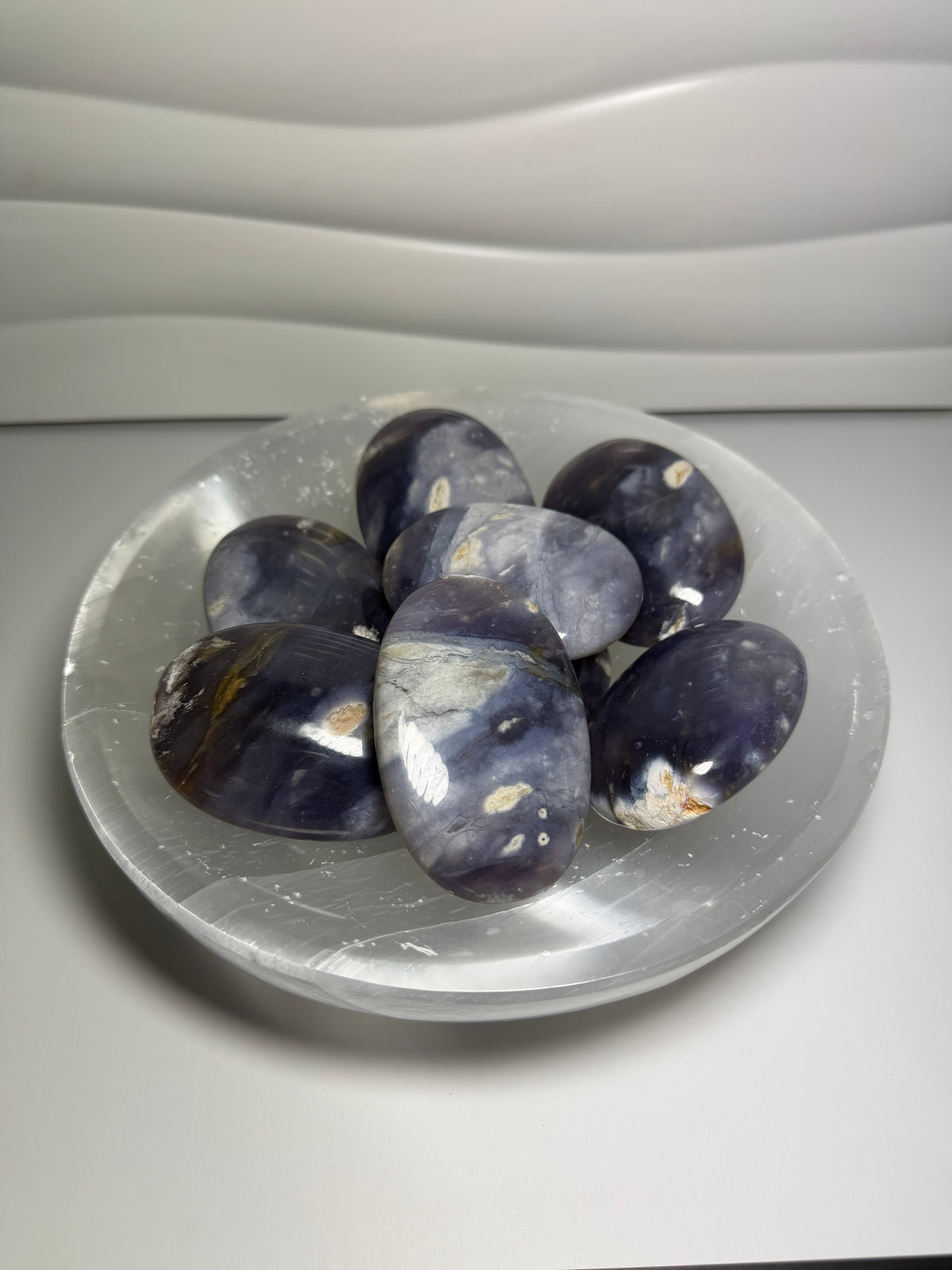 Purple Chalcedony Palm Stone - view 2