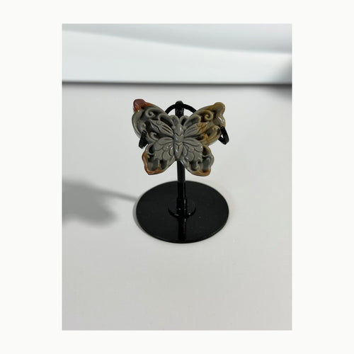 Alashan Agate butterfly mini carving