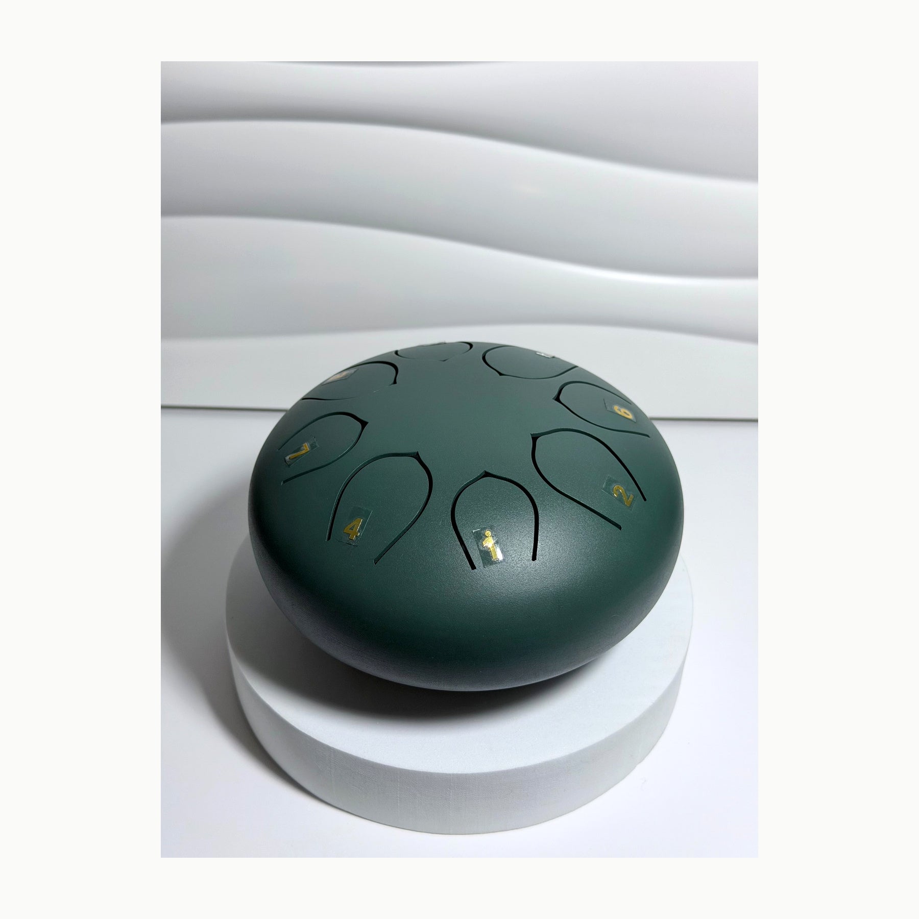 Hunter green mini steel tongue drum