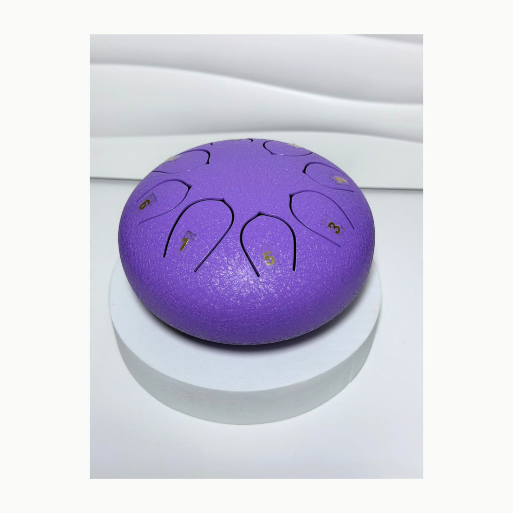 Purple mini steel tongue drum