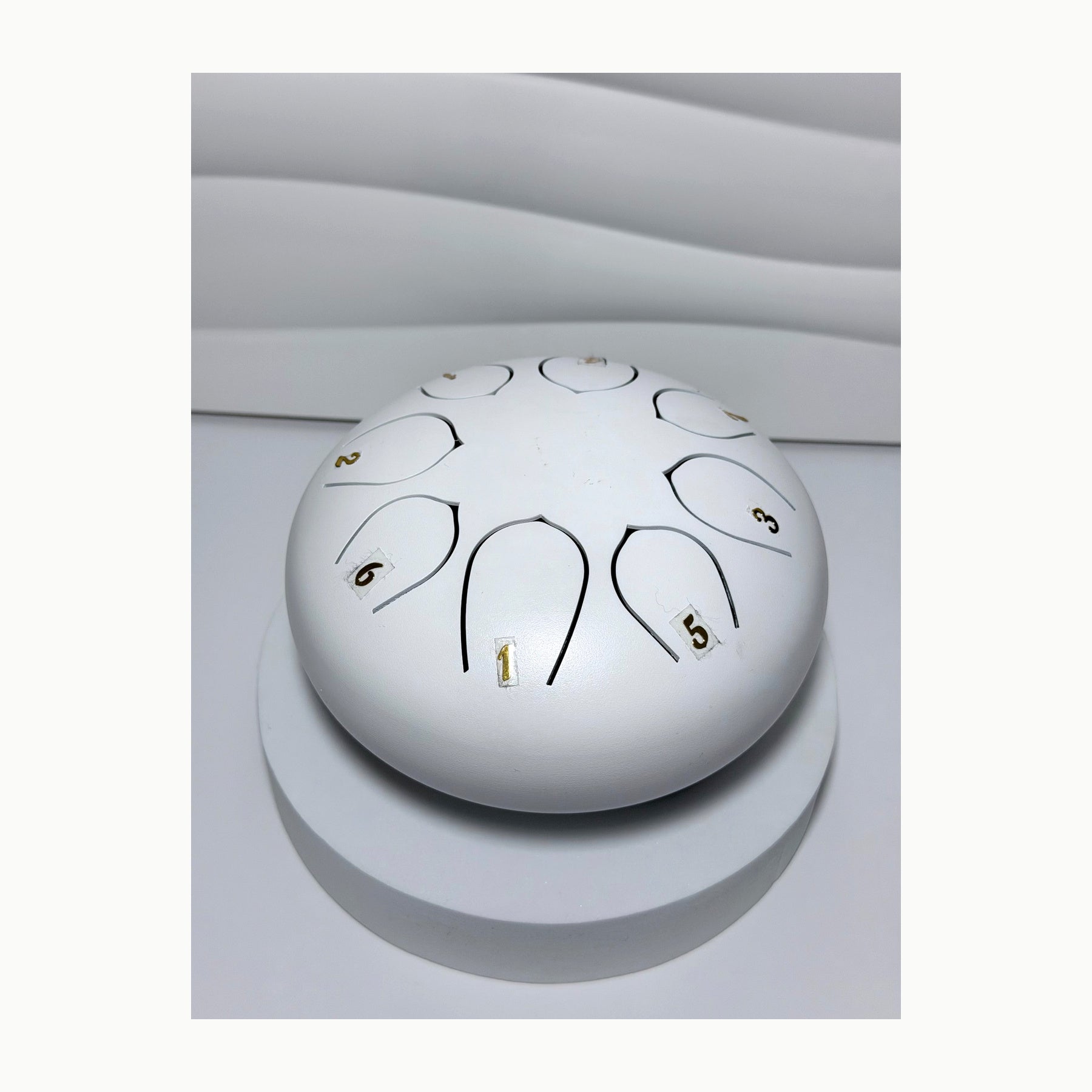 White mini steel tongue drum