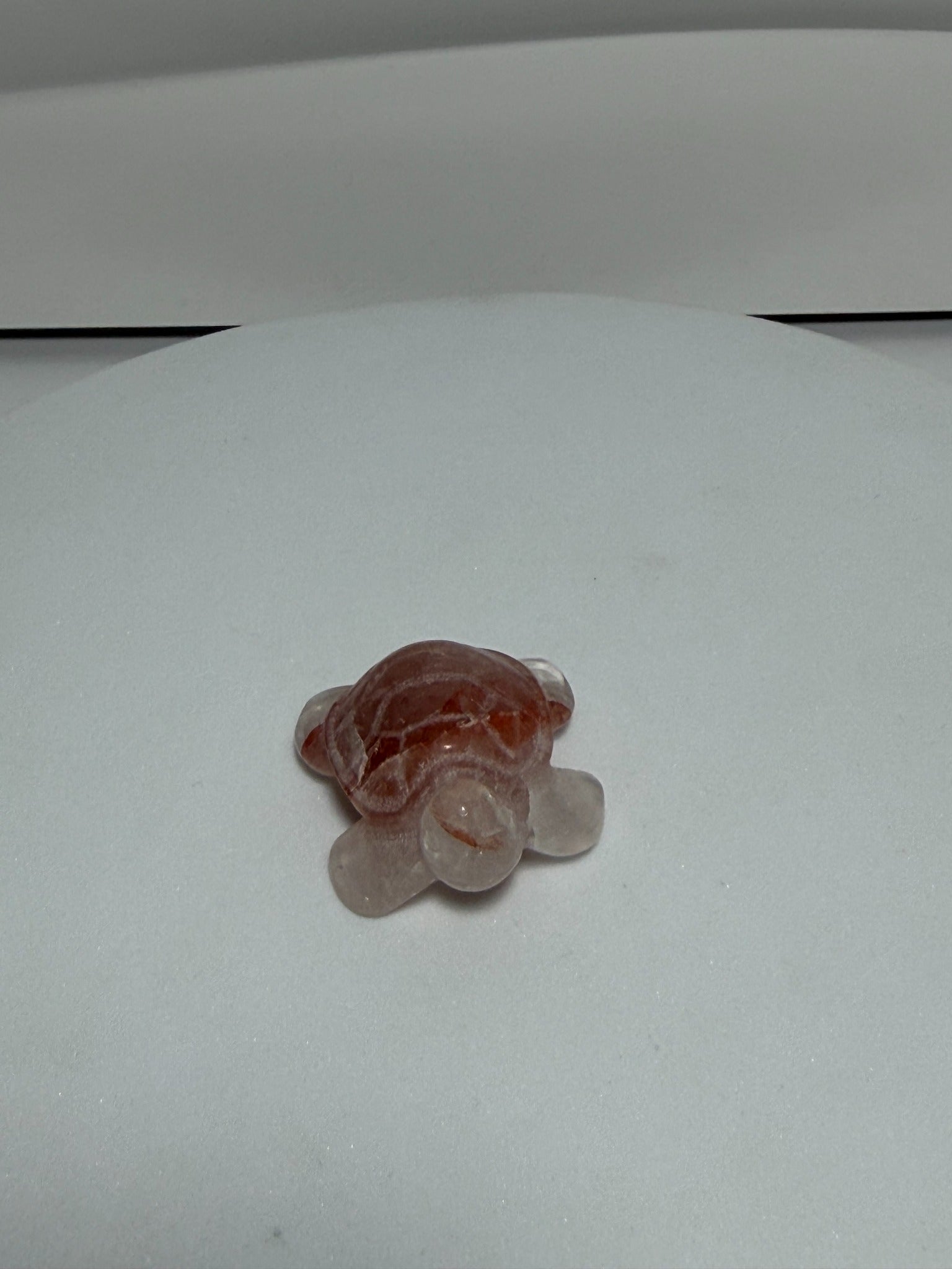 Fire quartz turtle crystal carving