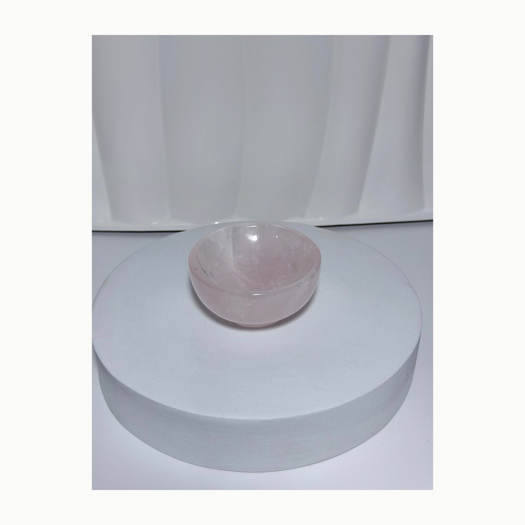 Rose Quartz hand-carved tea cup