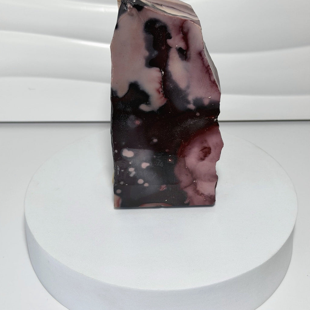 Mookaite Jasper half-polished freeform front view