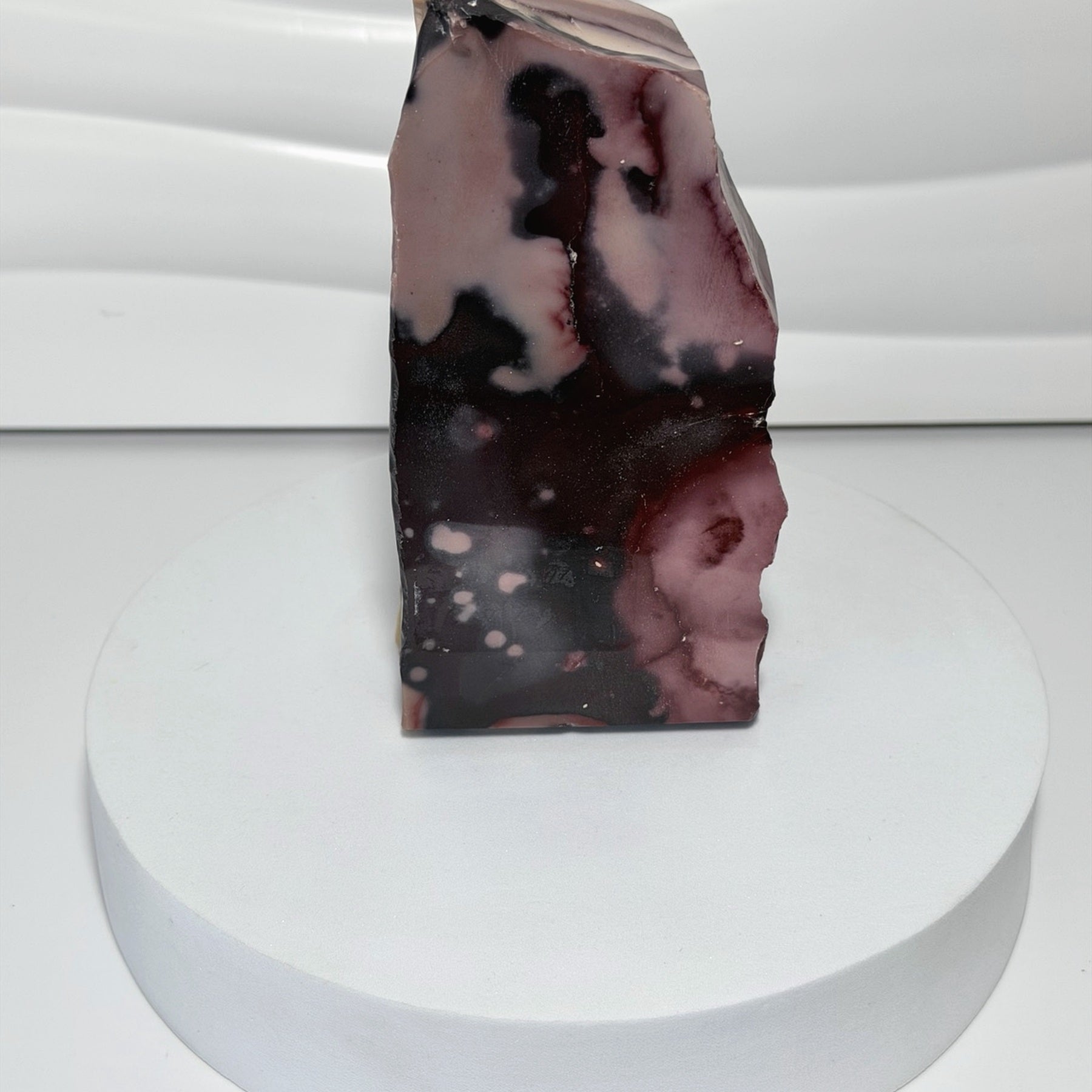 Mookaite Jasper half-polished freeform front view
