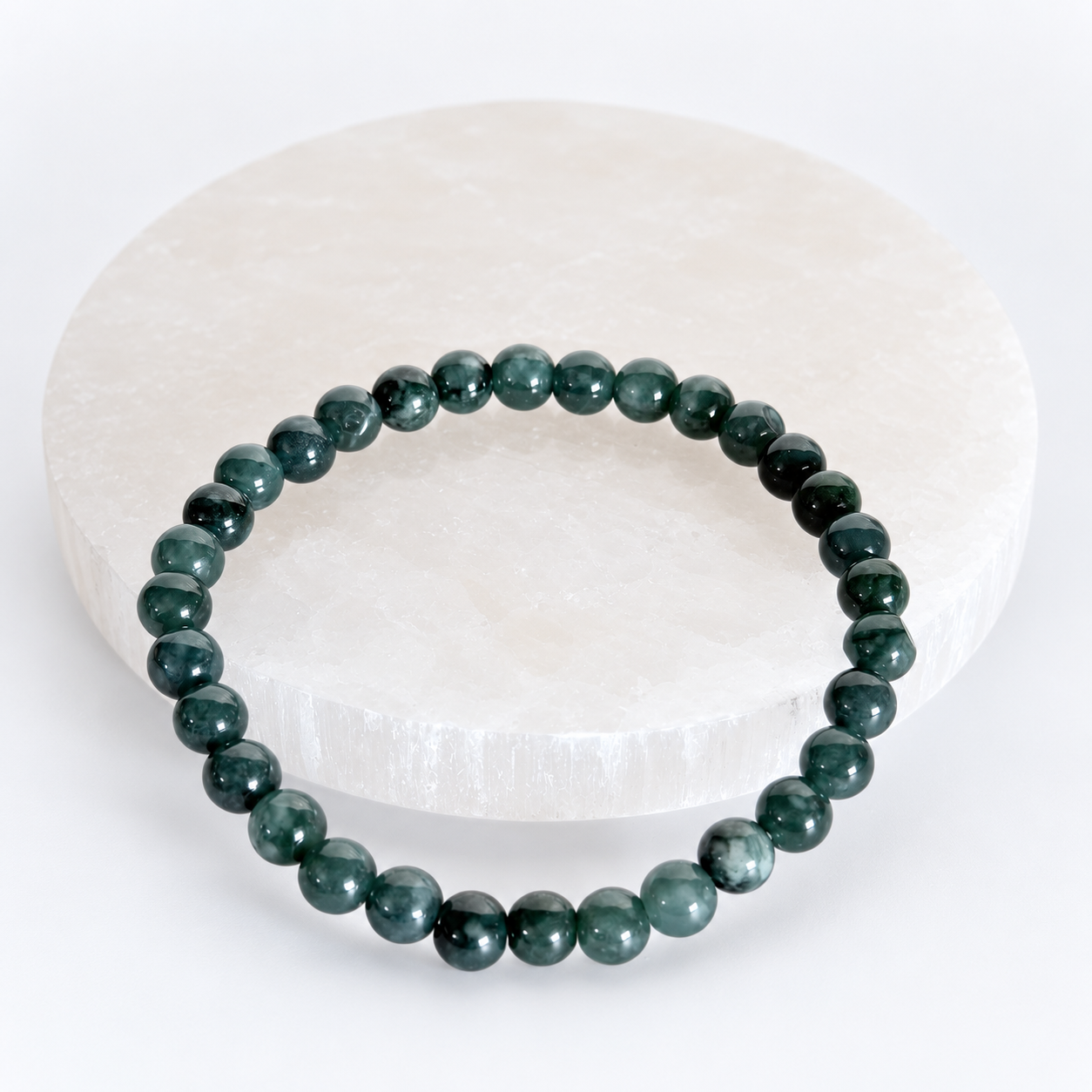 AAA quality nephrite jade 5mm bead stretch bracelet