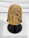 Alashan Agate Dragon Carved Pendant