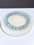 Angelite 6mm stretch round bead bracelet