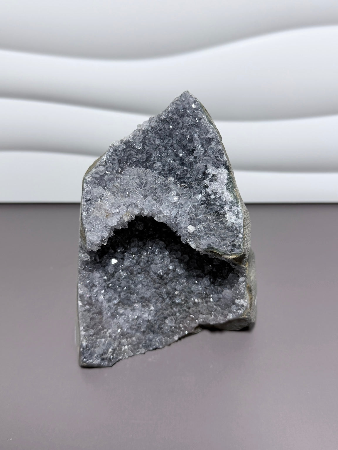 Black amethyst cut base 6 inch crystal specimen