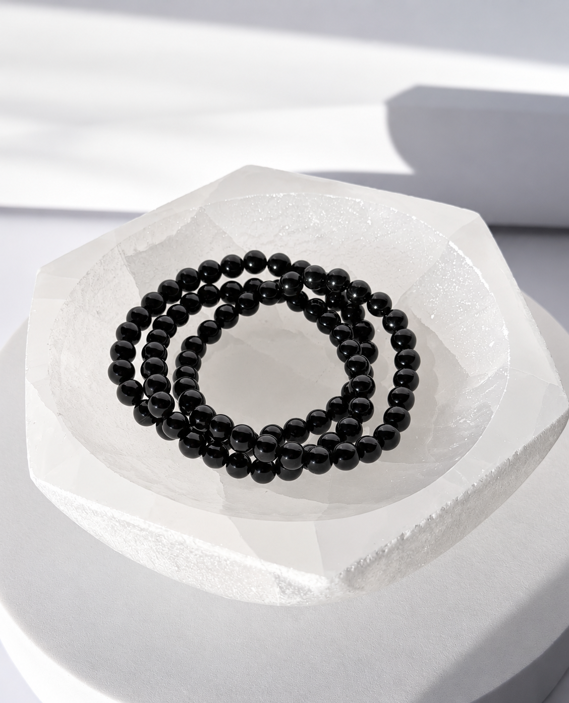 Black Obsidian 6mm Crystal Bracelet - Mindful Whisper
