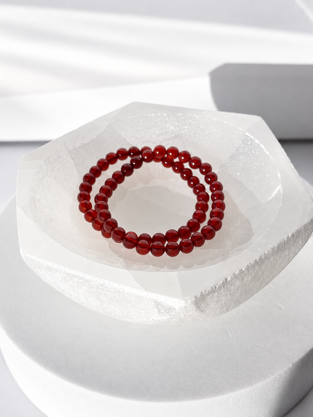 Carnelian 6mm Crystal Bracelet - Mindful Whisper