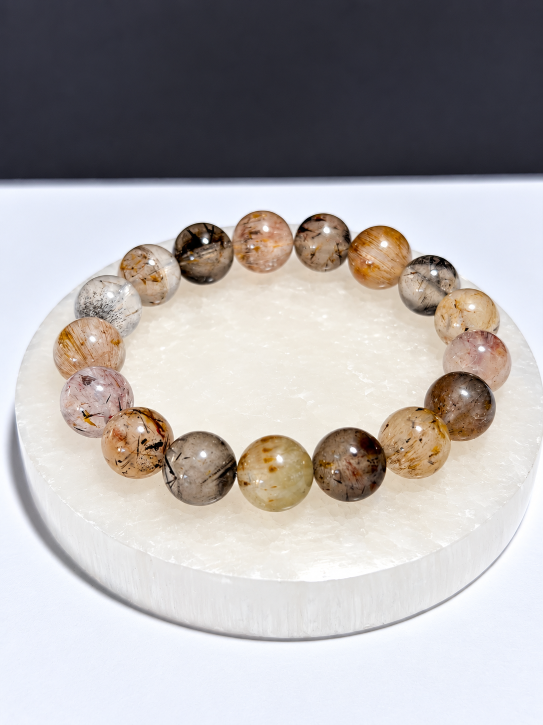 Certified Rutilated Quartz 10mm Stretch Bracelet
