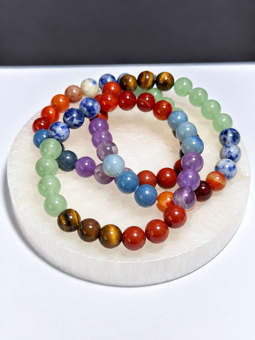 Chakra 7mm Round Stretch Bracelet