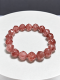 Cherry Quartz 10mm Faceted Stretch Bracelet