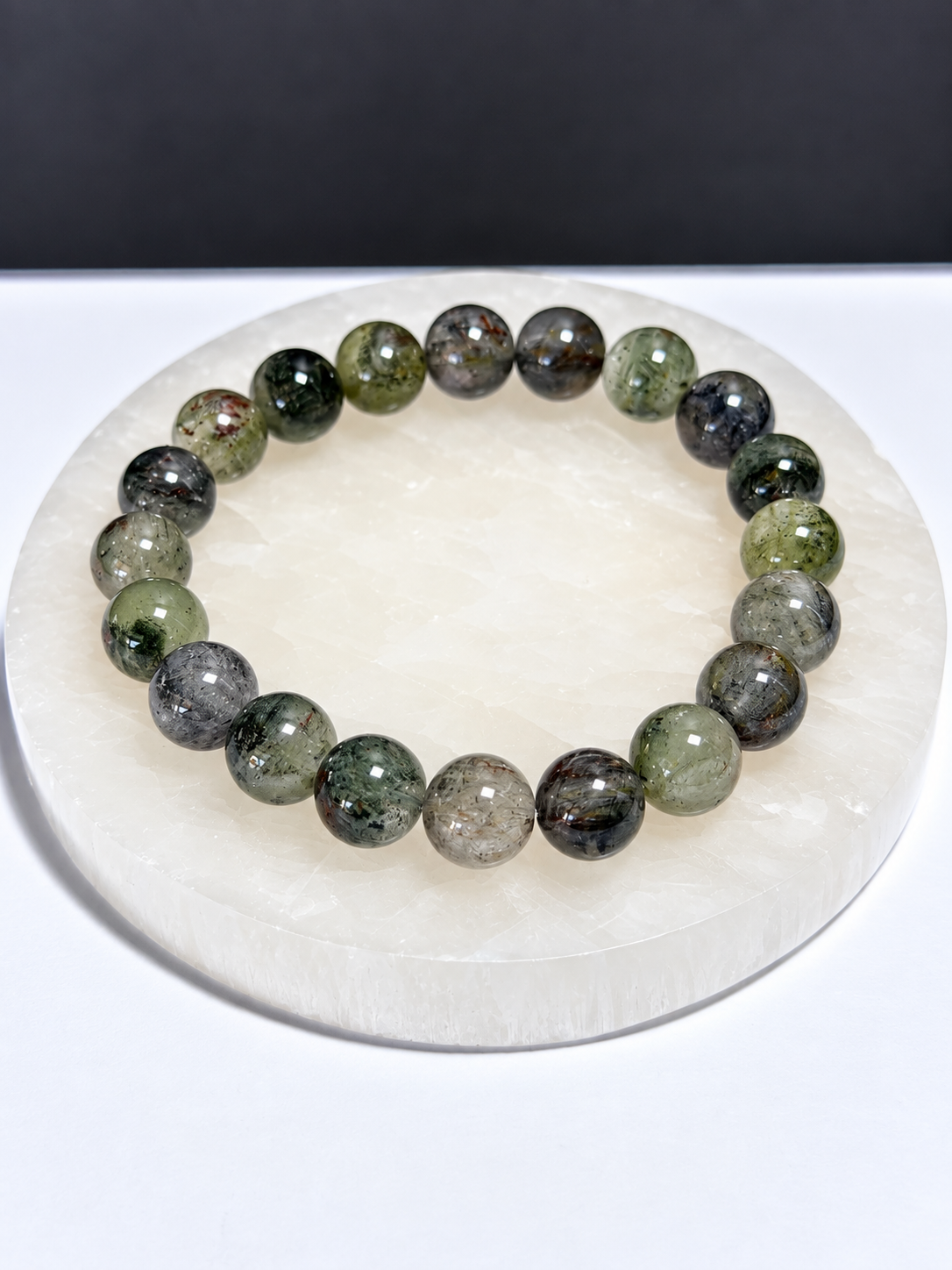 Garden Quartz Lodolite 8.5mm Stretch Bracelet