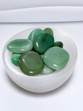 Polished green aventurine palmstones