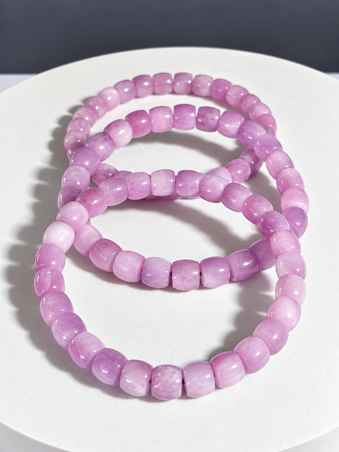 Kunzite Barrel Stretch Bracelet
