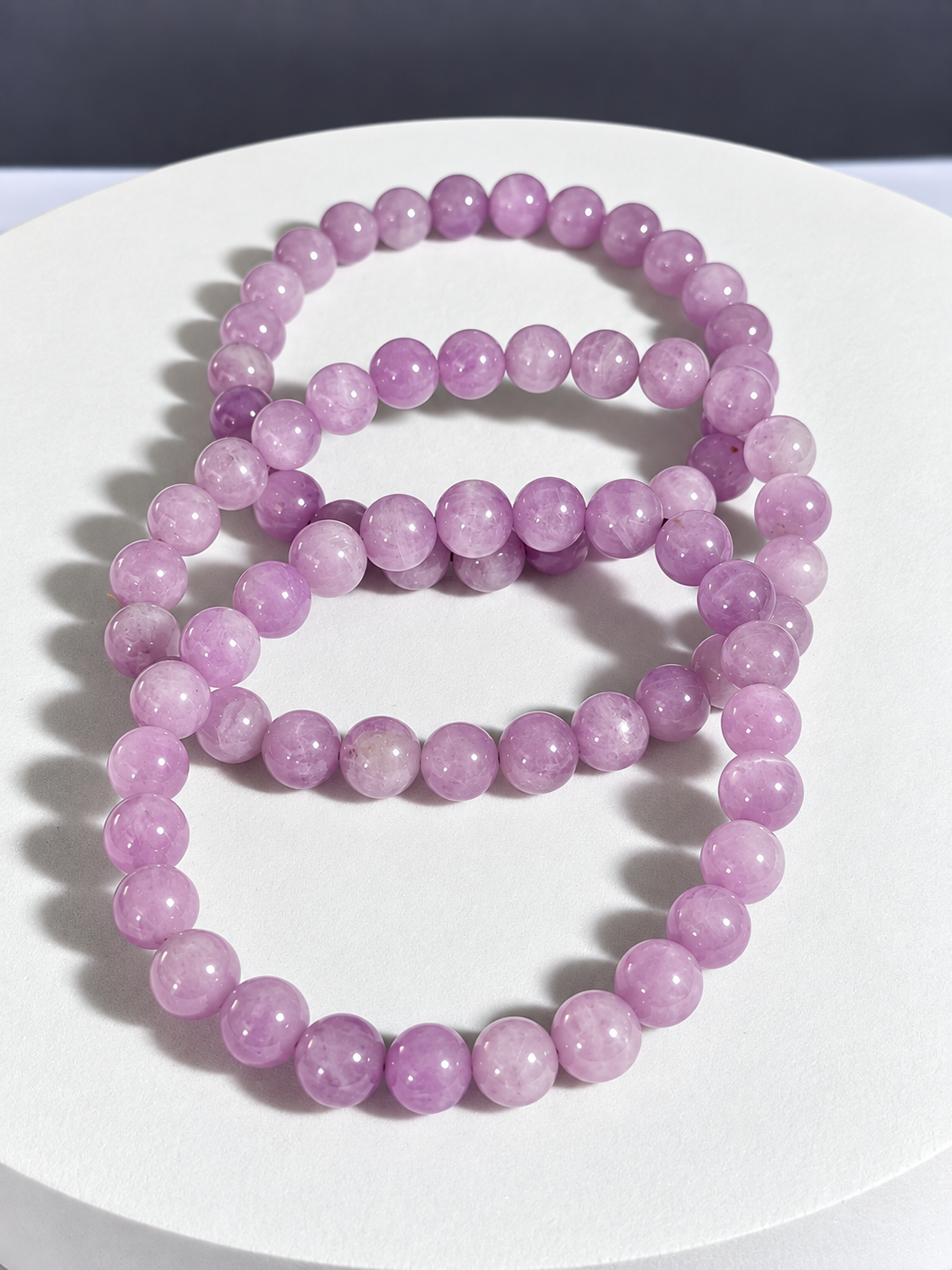 Kunzite Round Stretch Bracelet