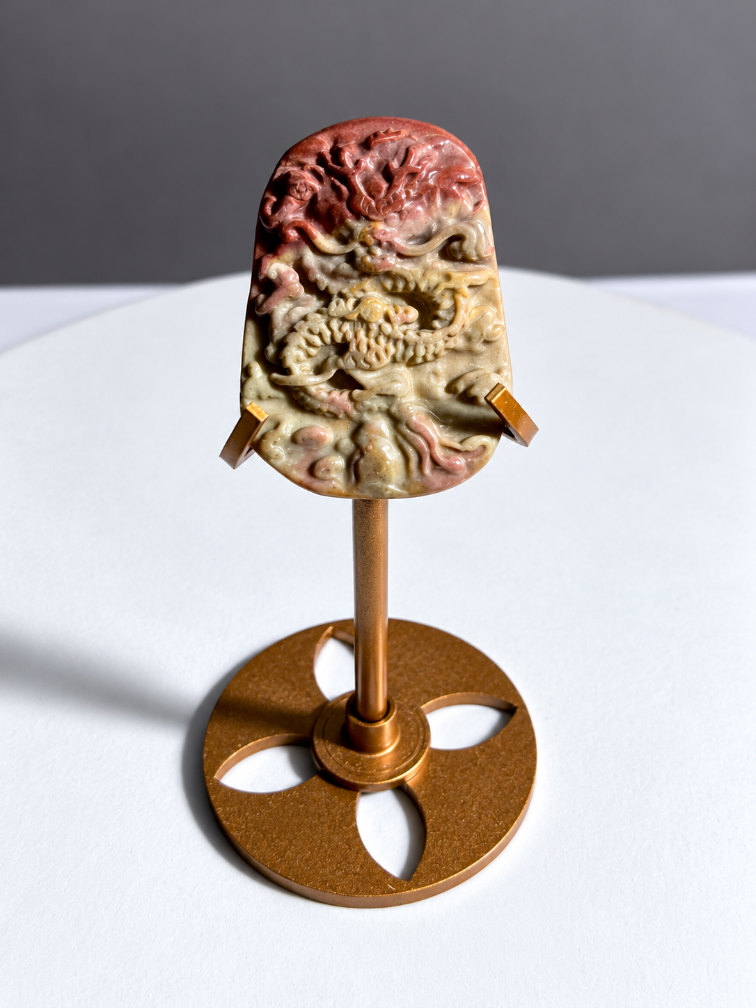 Alashan Agate 1 inch dragon carving, exact piece 2