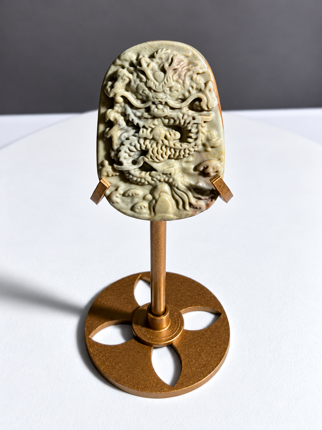 Alashan Agate 1 inch dragon carving, exact piece 3