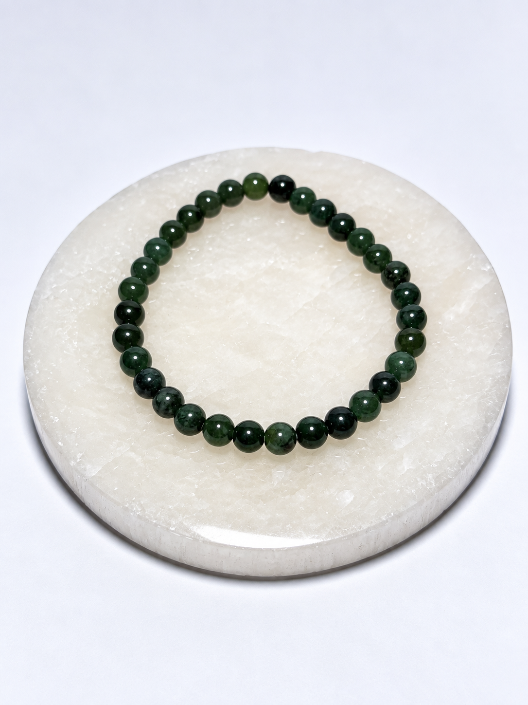 Blue Water Jade 5mm bead stretch bracelet - Mindful Whisper