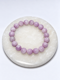 Kunzite 8mm round bead stretch bracelet - Mindful Whisper