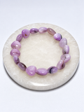 Kunzite heart bead stretch bracelet - Mindful Whisper