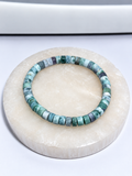 Mindful Whisper Purple Larimar disc stretch bracelet