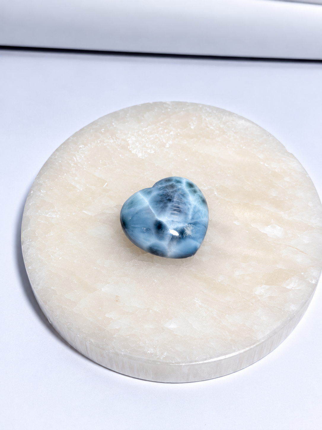 Mindful Whisper Purple Larimar polished heart 10 grams