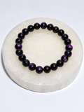 Sugilite 6 mm stretch bead bracelet with natural purple flash
