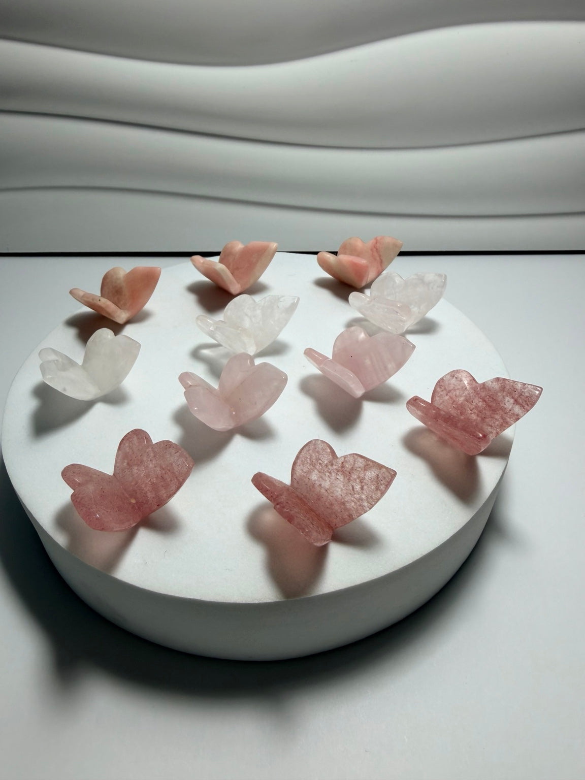 Mini crystal butterfly carvings alternate view