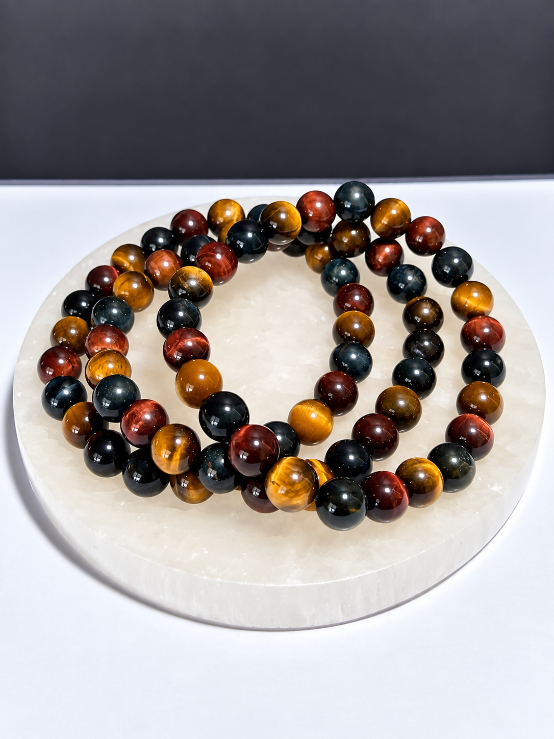 Mixed Tiger’s Eye 7mm Round Stretch Bracelet