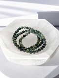 Moss Agate 6mm Crystal Bracelet - Mindful Whisper