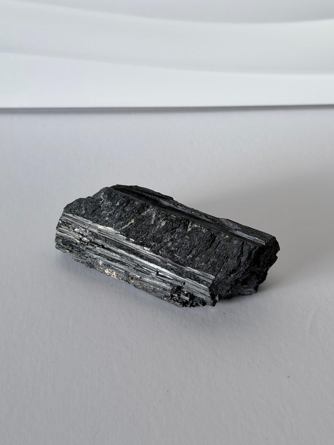 Raw black tourmaline log 5 to 5.5 inches