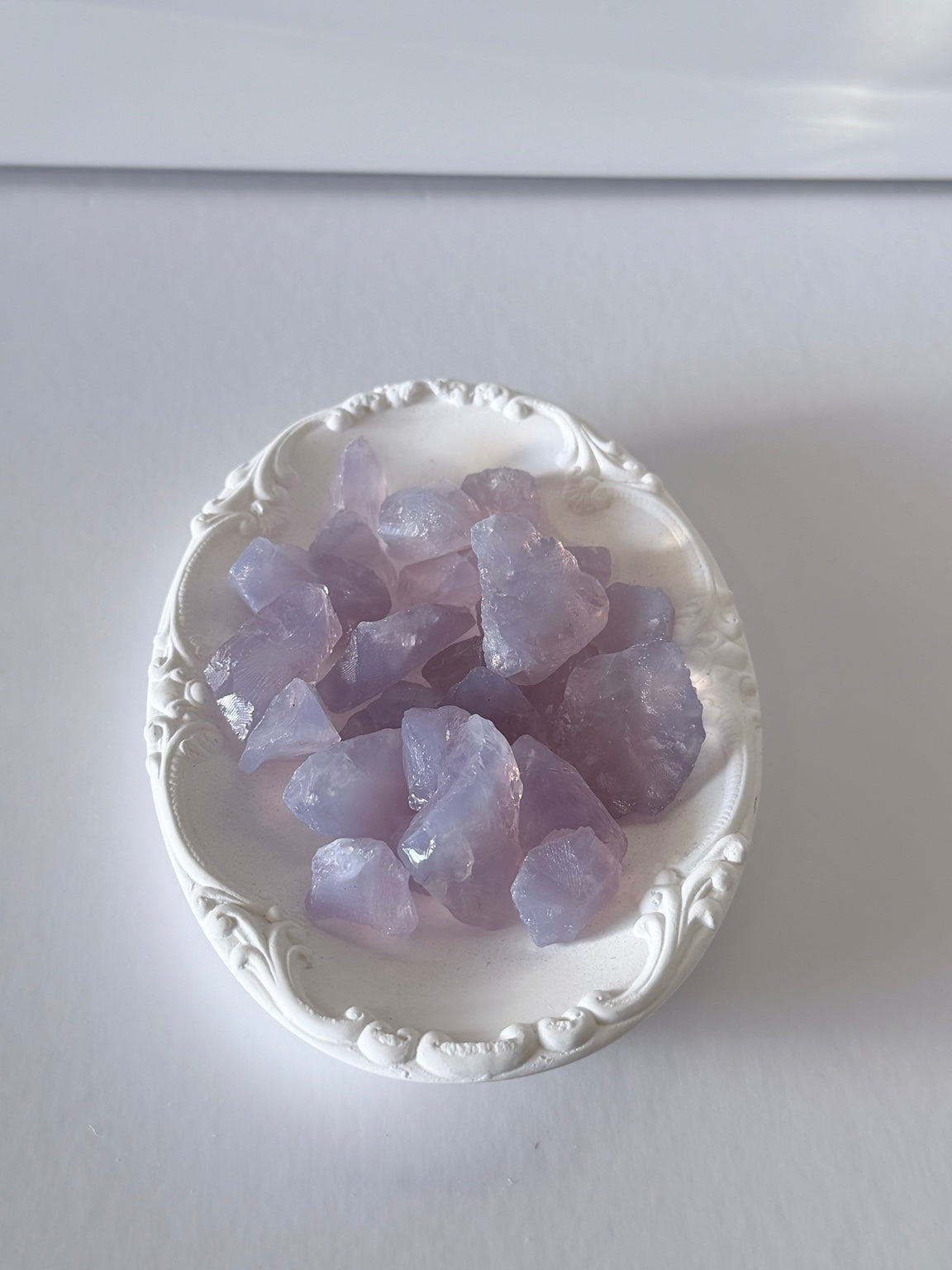 Raw lavender moon quartz 1 to 2 inch intuitive pick