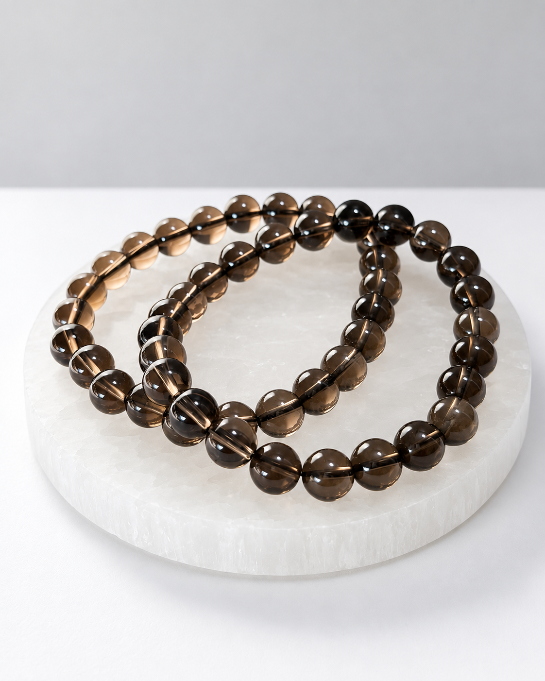 Smoky Quartz 8mm stretch bracelet
