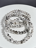 Tourmalinated quartz stretch bracelets