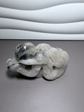 Hand carved tourmaline in quartz dragon 6 inch view one
