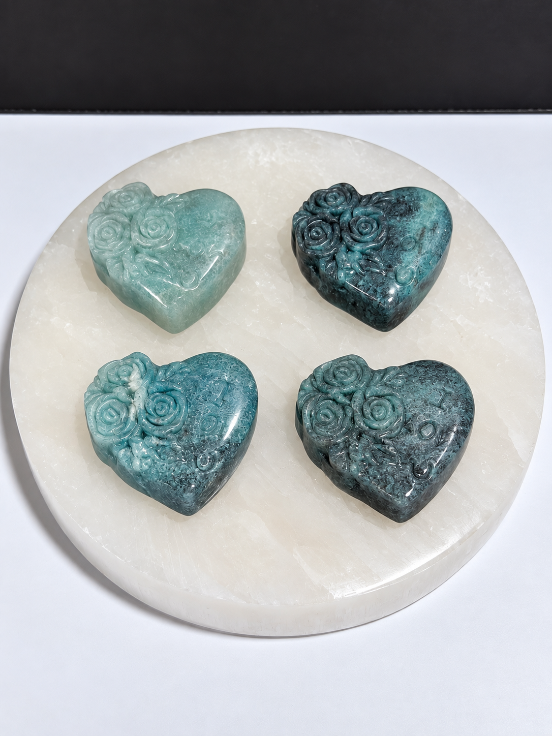 Trollite heart carvings
